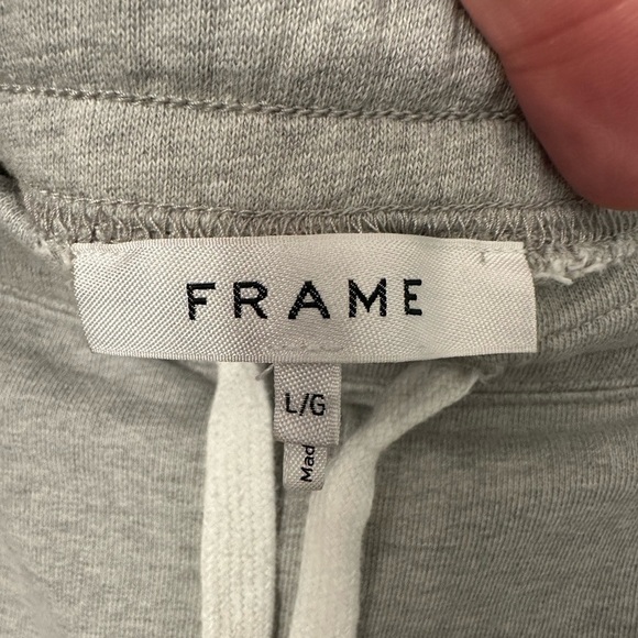 Frame Vintage Sweatpants Front Pockets Drawstring Gris Heather Size Large - Picture 2 of 9